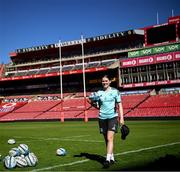 14 April 2023; Assistant performance analyst Juliett Fortune during the Leinster Rugby captain's run at Emirates Airlines Park in Johannesburg, South Africa. Photo by Harry Murphy/Sportsfile