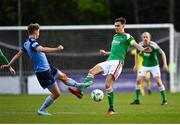 14 April 2023; Mark Dignam of UCD in action against Cian Coleman of Cork City during the SSE Airtricity Men's Premier Division match between UCD and Cork City at UCD Bowl in Dublin. Photo by Stephen Marken/Sportsfile