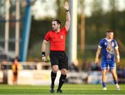 14 April 2023; Referee Chris Sheehan during the SSE Airtricity Men's First Division match between Waterford and Kerry at the RSC in Waterford. Photo by Michael P Ryan/Sportsfile