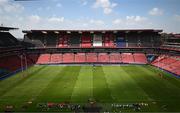 15 April 2023; A general view inside the stadium, as the first game between Vodacom Bulls and Zebre is played, before the United Rugby Championship match between Emirates Lions and Leinster at Emirates Airlines Park in Johannesburg, South Africa. Photo by Harry Murphy/Sportsfile