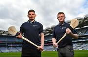 17 April 2023; Pictured are Bord Gáis Energy ambassadors Gearóid Hegarty and Joe Canning at the launch of Bord Gáis Energy’s ‘It’s Anyone’s Game’ campaign to promote inclusivity in hurling. As part of the campaign and to celebrate extending its sponsorship of the GAA All-Ireland Senior Hurling Championship until 2025, Bord Gáis Energy, is giving people from around Ireland the opportunity to win prizes throughout the season. Visit www.bordgaisenergy.ie/home/bge-gaa for competition details. Photo by David Fitzgerald/Sportsfile