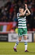 14 April 2023; Gary O'Neill of Shamrock Rovers during the SSE Airtricity Men's Premier Division match between Shamrock Rovers and Shelbourne at Tallaght Stadium in Dublin. Photo by Seb Daly/Sportsfile