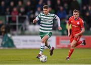 14 April 2023; Dylan Watts of Shamrock Rovers during the SSE Airtricity Men's Premier Division match between Shamrock Rovers and Shelbourne at Tallaght Stadium in Dublin. Photo by Seb Daly/Sportsfile
