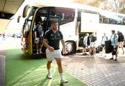15 April 2023; Vakhtang Abdaladze of Leinster arrives before  the United Rugby Championship match between Emirates Lions and Leinster at Emirates Airlines Park in Johannesburg, South Africa. Photo by Harry Murphy/Sportsfile