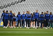 15 April 2023; Laois players walk the pitch before the Lidl Ladies Football National League Division 2 Final match between Armagh and Laois at Croke Park in Dublin. Photo by Sam Barnes/Sportsfile