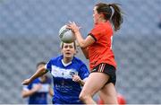 15 April 2023; Aimee Mackin of Armagh in action against Ellen Healy of Laois during the Lidl Ladies Football National League Division 2 Final match between Armagh and Laois at Croke Park in Dublin. Photo by Brendan Moran/Sportsfile