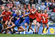 15 April 2023; Aoife McCoy of Armagh in action against Aimée Kelly of Laois during the Lidl Ladies Football National League Division 2 Final match between Armagh and Laois at Croke Park in Dublin. Photo by Sam Barnes/Sportsfile