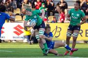 15 April 2023; Sam Monaghan of Ireland is tackled by Varonica Madia of Italy during the Tik Tok Womens Six Nations Rugby Championship match between Italy and Ireland at Stadio Sergio Lanfranchi in Parma, Italy. Photo by Roberto Bregani/Sportsfile.