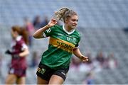 15 April 2023; Niamh Ní Chonchúir of Kerry celebrates after scoring a point from play during the Lidl Ladies Football National League Division 1 Final match between Kerry and Galway at Croke Park in Dublin. Photo by Sam Barnes/Sportsfile