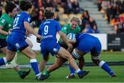 15 April 2023; Kathryn Buggy of Ireland in action against Giada Franco, right, and Sofia Stefan of Italy during the Tik Tok Womens Six Nations Rugby Championship match between Italy and Ireland at Stadio Sergio Lanfranchi in Parma, Italy. Photo by Roberto Bregani/Sportsfile