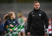 15 April 2023; Fermanagh manager Kieran Donnelly, and his daughter 11 year old Meabh, after the Ulster GAA Football Senior Championship Quarter-Final match between Fermanagh and Derry at Brewster Park in Enniskillen, Fermanagh. Photo by Ramsey Cardy/Sportsfile