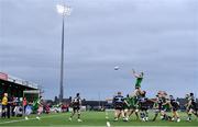 15 April 2023; A general view of a lineout during the United Rugby Championship match between Connacht and Cardiff at Sportsground in Galway. Photo by Tyler Miller/Sportsfile