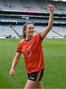 15 April 2023; Aimee Mackin of Armagh celebrates after the Lidl Ladies Football National League Division 2 Final match between Armagh and Laois at Croke Park in Dublin. Photo by Brendan Moran/Sportsfile