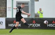 15 April 2023; Matthew Broderick of College Corinthians during the FAI Youth Cup Final match between St Joseph’s AFC, Dublin, and College Corinthians AFC, Cork, at the Carlisle Grounds in Bray, Wicklow. Photo by Seb Daly/Sportsfile