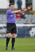 15 April 2023; Referee Alan Franklin during the FAI Youth Cup Final match between St Joseph’s AFC, Dublin, and College Corinthians AFC, Cork, at the Carlisle Grounds in Bray, Wicklow. Photo by Seb Daly/Sportsfile