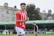 15 April 2023; Scott Higgins of St Joseph’s during the FAI Youth Cup Final match between St Joseph’s AFC, Dublin, and College Corinthians AFC, Cork, at the Carlisle Grounds in Bray, Wicklow. Photo by Seb Daly/Sportsfile