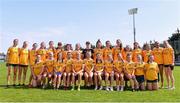 16 April 2023; The Antrim squad before the 2023 Lidl Ladies National Football League Division 4 Final match between Antrim and Leitrim at Parnell Park in Dublin. Photo by Piaras Ó Mídheach/Sportsfile