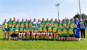 16 April 2023; The Leitrim squad before the 2023 Lidl Ladies National Football League Division 4 Final match between Antrim and Leitrim at Parnell Park in Dublin. Photo by Piaras Ó Mídheach/Sportsfile