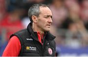 16 April 2023; Tyrone joint-manager Brian Dooher during the Ulster GAA Football Senior Championship Quarter-Final match between Tyrone and Monaghan at O'Neill's Healy Park in Omagh, Tyrone. Photo by Ramsey Cardy/Sportsfile