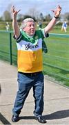 16 April 2023; Offaly supporter Mick McDonagh, from Tullamore before the Joe McDonagh Cup Round 2 match between Kildare and Offaly at Manguard Plus Kildare GAA Centre in Hawkfield, Kildare. Photo by Stephen Marken/Sportsfile