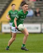 15 April 2023; Caelan Jones of Fermanagh during the Electric Ireland Ulster GAA Football Minor Championship Round 1 match between Fermanagh and Monaghan at Brewster Park in Enniskillen, Fermanagh. Photo by Ramsey Cardy/Sportsfile