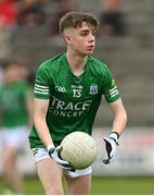 15 April 2023; Barry Goodwin of Fermanagh during the Electric Ireland Ulster GAA Football Minor Championship Round 1 match between Fermanagh and Monaghan at Brewster Park in Enniskillen, Fermanagh. Photo by Ramsey Cardy/Sportsfile