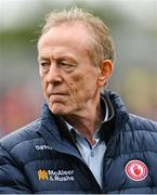 16 April 2023; Eugene McKenna of the 1995 Ulster Senior Football Championship winning Tyrone team is honoured at half-time of the Ulster GAA Football Senior Championship Quarter-Final match between Tyrone and Monaghan at O'Neill's Healy Park in Omagh, Tyrone. Photo by Ramsey Cardy/Sportsfile