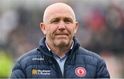 16 April 2023; Paul Devlin of the 1995 Ulster Senior Football Championship winning Tyrone team is honoured at half-time of the Ulster GAA Football Senior Championship Quarter-Final match between Tyrone and Monaghan at O'Neill's Healy Park in Omagh, Tyrone. Photo by Ramsey Cardy/Sportsfile