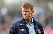 16 April 2023; Jody Gormley of the 1995 Ulster Senior Football Championship winning Tyrone team is honoured at half-time of the Ulster GAA Football Senior Championship Quarter-Final match between Tyrone and Monaghan at O'Neill's Healy Park in Omagh, Tyrone. Photo by Ramsey Cardy/Sportsfile