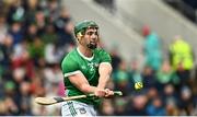 9 April 2023; Sean Finn of Limerick during the Allianz Hurling League Final match between Kilkenny and Limerick at Páirc Ui Chaoimh in Cork. Photo by Eóin Noonan/Sportsfile