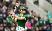 9 April 2023; Sean Finn of Limerick during the Allianz Hurling League Final match between Kilkenny and Limerick at Páirc Ui Chaoimh in Cork. Photo by Eóin Noonan/Sportsfile