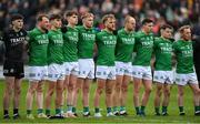 15 April 2023; The Fermanagh team , from left, Sean McNally, Aidan Breen, Jonathan Cassidy, Darragh McGurn, Cian McManus, Ultan Kelm, Lee Cullen, Shane McGullion, Luke Flanagan and Cian McManus before the Ulster GAA Football Senior Championship Quarter-Final match between Fermanagh and Derry at Brewster Park in Enniskillen, Fermanagh. Photo by Ramsey Cardy/Sportsfile