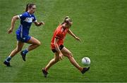 15 April 2023; CaÍt Towe of Armagh in action against Mo Nerney of Laois during the Lidl Ladies Football National League Division 2 Final match between Armagh and Laois at Croke Park in Dublin. Photo by Sam Barnes/Sportsfile