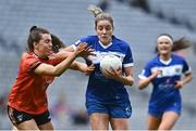 15 April 2023; Sarah Anne Fitzgerald of Laois in action against Clodagh McCambridge of Armagh during the Lidl Ladies Football National League Division 2 Final match between Armagh and Laois at Croke Park in Dublin. Photo by Sam Barnes/Sportsfile