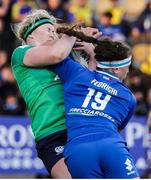 15 April 2023; Sam Monaghan of Ireland in action against Valeria Fedrighi of Italy during the Tik Tok Womens Six Nations Rugby Championship match between Italy and Ireland at Stadio Sergio Lanfranchi in Parma, Italy. Photo by Roberto Bregani/Sportsfile