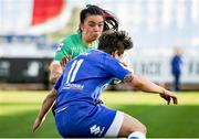 15 April 2023; Natasja Behan of Ireland in action against Alyssa D'Incà of Italy during the Tik Tok Womens Six Nations Rugby Championship match between Italy and Ireland at Stadio Sergio Lanfranchi in Parma, Italy. Photo by Roberto Bregani/Sportsfile