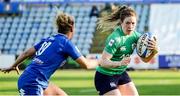 15 April 2023; Lauren Delany of Ireland in action against Varonica Madia of Italy during the Tik Tok Womens Six Nations Rugby Championship match between Italy and Ireland at Stadio Sergio Lanfranchi in Parma, Italy. Photo by Roberto Bregani/Sportsfile