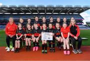 13 April 2023; The Bannow Ballymitty, Wexford, team pictured at the 2023 LGFA Go Games Activity Day at Croke Park, Dublin. Photo by Tyler Miller/Sportsfile