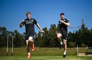 18 April 2023; Conor O’Tighearnaigh and Charlie Tector during a Leinster Rugby squad training session at St Peter's College in Johannesburg, South Africa. Photo by Harry Murphy/Sportsfile