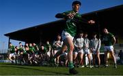 18 April 2023; Brian O’Halloran of Meath breaks from the team photograph before the Eirgrid Leinster GAA Football U20 Championship Semi-Final match between Meath and Dublin at Páirc Tailteann in Navan, Meath. Photo by Seb Daly/Sportsfile