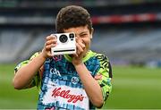 19 April 2023; Levi Hutch, aged 9, in attendance at the launch of the 2023 Kellogg’s GAA Cúl Camps. Starting at the beginning of June and running up to the end of August, Kellogg’s GAA Cúl Camps have long played a vital role in helping young people to explore new interests, stay active as well as creating new and meaningful life-long friendships. For more information and to book now, visit www.gaa.ie/kelloggsculcamps. Photo by Sam Barnes/Sportsfile