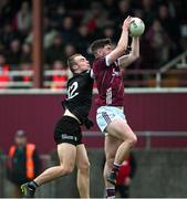 19 April 2023; Jack Folan of Galway in action against Ross Doherty of Sligo during the EirGrid Connacht GAA Football U20 Championship Final match between Galway and Sligo at Tuam Stadium in Galway. Photo by Ray Ryan/Sportsfile