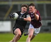 19 April 2023; Ross Chambers of Sligo in action against YSean Birmingham of Galway during the EirGrid Connacht GAA Football U20 Championship Final match between Galway and Sligo at Tuam Stadium in Galway. Photo by Ray Ryan/Sportsfile