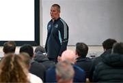 19 April 2023; Leinster senior coach Stuart Lancaster during a Leinster Rugby club coaches development workshop at Leinster Rugby HQ in Dublin. Photo by David Fitzgerald/Sportsfile