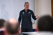 19 April 2023; Leinster senior coach Stuart Lancaster during a Leinster Rugby club coaches development workshop at Leinster Rugby HQ in Dublin. Photo by David Fitzgerald/Sportsfile