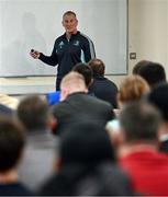 19 April 2023; Leinster senior coach Stuart Lancaster during a Leinster Rugby club coaches development workshop at Leinster Rugby HQ in Dublin. Photo by David Fitzgerald/Sportsfile