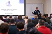 19 April 2023; Leinster senior coach Stuart Lancaster during a Leinster Rugby club coaches development workshop at Leinster Rugby HQ in Dublin. Photo by David Fitzgerald/Sportsfile