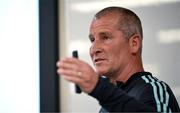 19 April 2023; Leinster senior coach Stuart Lancaster during a Leinster Rugby club coaches development workshop at Leinster Rugby HQ in Dublin. Photo by David Fitzgerald/Sportsfile