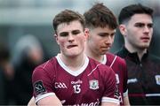 19 April 2023; Charlie Power of Galway dejected after the EirGrid Connacht GAA Football U20 Championship Final match between Galway and Sligo at Tuam Stadium in Galway. Photo by Ray Ryan/Sportsfile