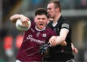 19 April 2023; Cillian O Curraoin of Galway in action against Ross Doherty of Sligo during the EirGrid Connacht GAA Football U20 Championship Final match between Galway and Sligo at Tuam Stadium in Galway. Photo by Ray Ryan/Sportsfile